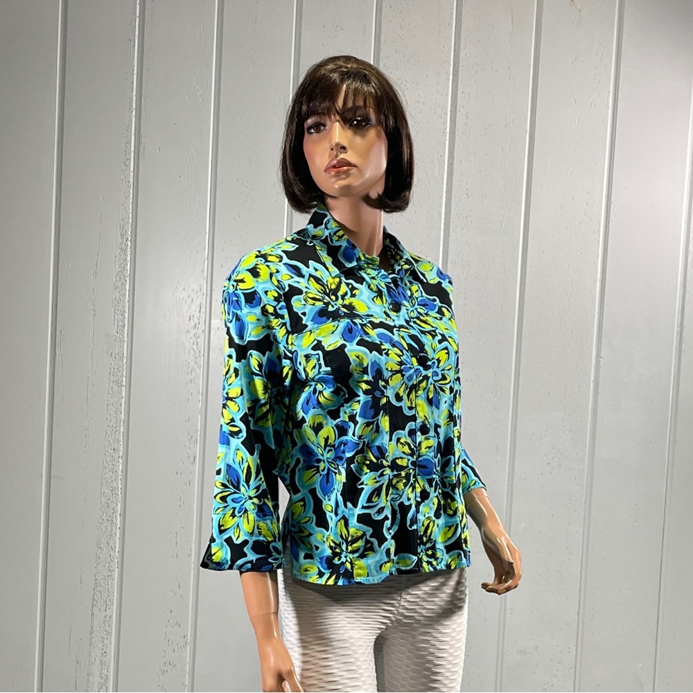 *Draper’s & Damons Women’s Floral Button Down Shirt Sz PS